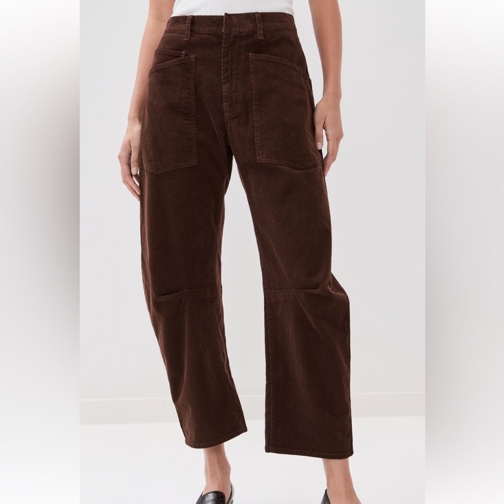 Nili Lotan Shon Corduroy Pants color cigar brown